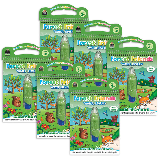 TEACHER CREATED RESOURCES Teacher Created Resources® Forest Friends Water Reveal Book, 6 Sets
