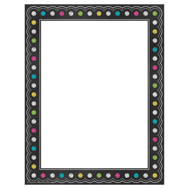 TEACHER CREATED RESOURCES Teacher Created Resources® Chalkboard Brights Computer Paper, 50 Sheets