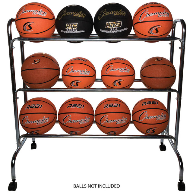 CHAMPION SPORTS Champion Sports Ball Cart, 3 Tier, Holds 12 Balls