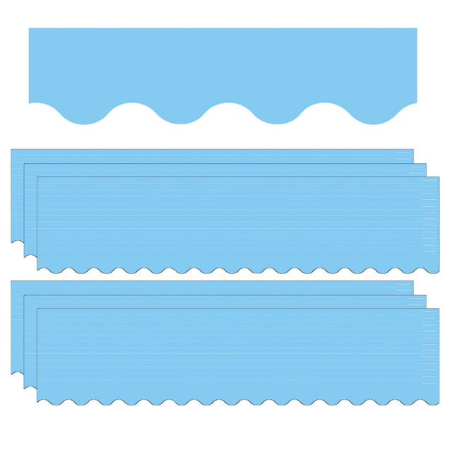TEACHER CREATED RESOURCES Teacher Created Resources® Light Blue Scalloped Border Trim, 35 Feet Per Pack, 6 Packs
