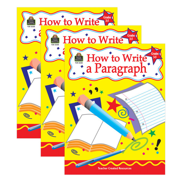 TEACHER CREATED RESOURCES Teacher Created Resources® How to Write a Paragraph, Grades 3-5, Pack of 3