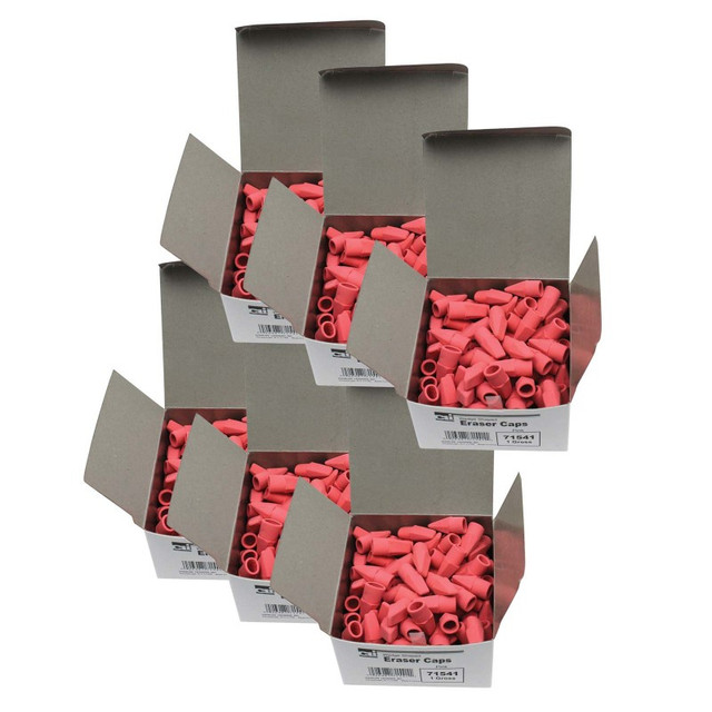 ADVANTUS Charles Leonard Eraser Caps, Pink, 144 Per Box, 6 Boxes