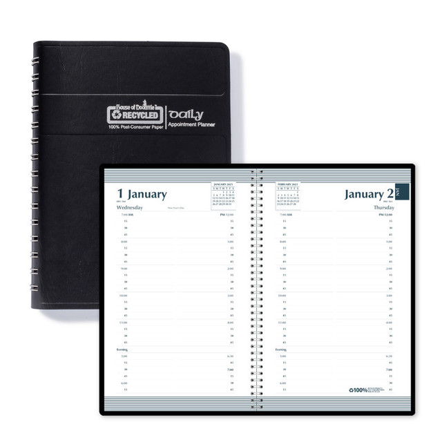 HOUSE OF DOOLITTLE House of Doolittle® Recycled Daily Calendar Planner Black Cover