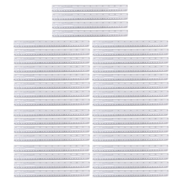 ADVANTUS Charles Leonard Plastic Ruler with Pencil Groove, 12-Inch, Clear, Pack of 36 ADVANTUS Charles Leonard Plastic Ruler with Pencil Groove, 12-Inch, Clear, Pack of 36