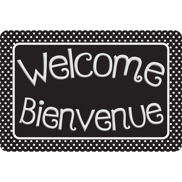 ASHLEY PRODUCTIONS Ashley Productions® The Original Fun Mat™, Welcome Mat, 15.5" x 23.5", Bienvenue Welcome