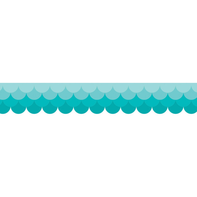 CREATIVE TEACHING PRESS Creative Teaching Press® Painted Palette Ombre Turquoise Scallops EZ Border, 48 Feet