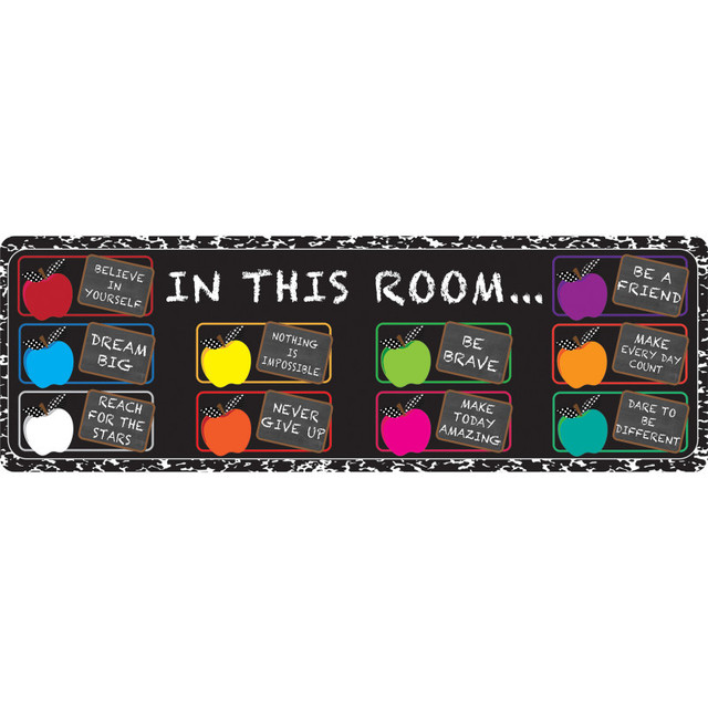 ASHLEY PRODUCTIONS Ashley Productions® The Original Fun Mat™, Mat Runner, 15.5" x 47", In this Room Positive Sayings