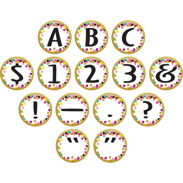 TEACHER CREATED RESOURCES Teacher Created Resources® Confetti Circle Letters, 216 Pieces