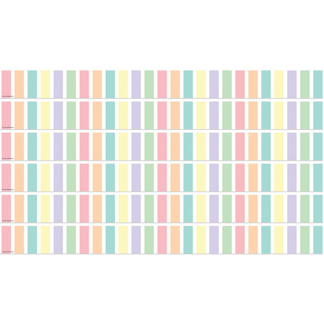 TEACHER CREATED RESOURCES Teacher Created Resources® Pastel Pop Stripes Straight Border Trim, 35 Feet Per Pack, 6 Packs