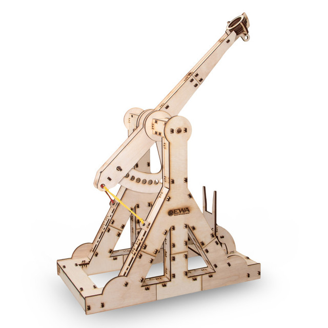 ARTVENTURE LLC EWA Eco-Wood-Art Trebuchet 3D Wooden STEM Construction Kit