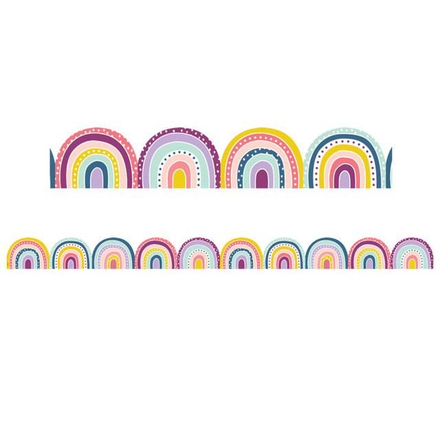 TEACHER CREATED RESOURCES Teacher Created Resources® Oh Happy Day Rainbows Die-Cut Border Trim, 35 Feet