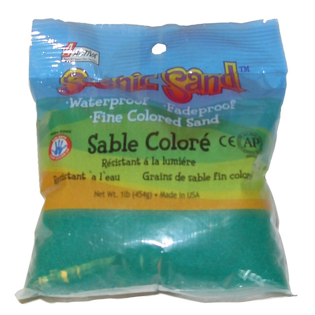 ACTIVA PRODUCTS ACTÍVA Scenic Sand™ Craft Colored Sand, Vivid Green, 1lb (454g) Bag