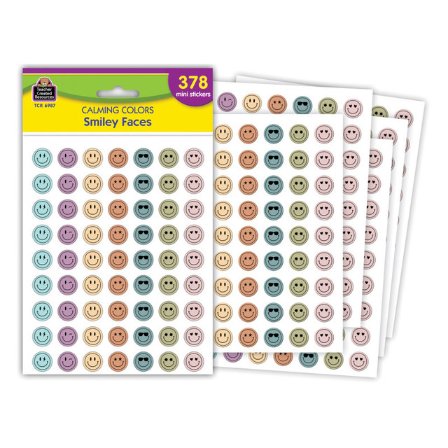 TEACHER CREATED RESOURCES Teacher Created Resources® Calming Colors Smiley Faces Mini Stickers, Pack of 378