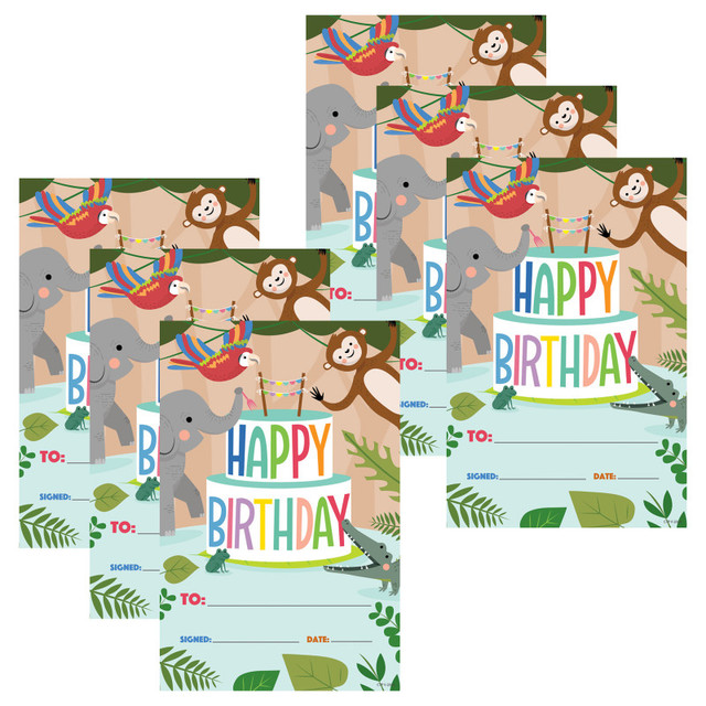 CREATIVE TEACHING PRESS Creative Teaching Press® Jungle Friends Happy Birthday Awards, 30 Per Pack, 6 Packs