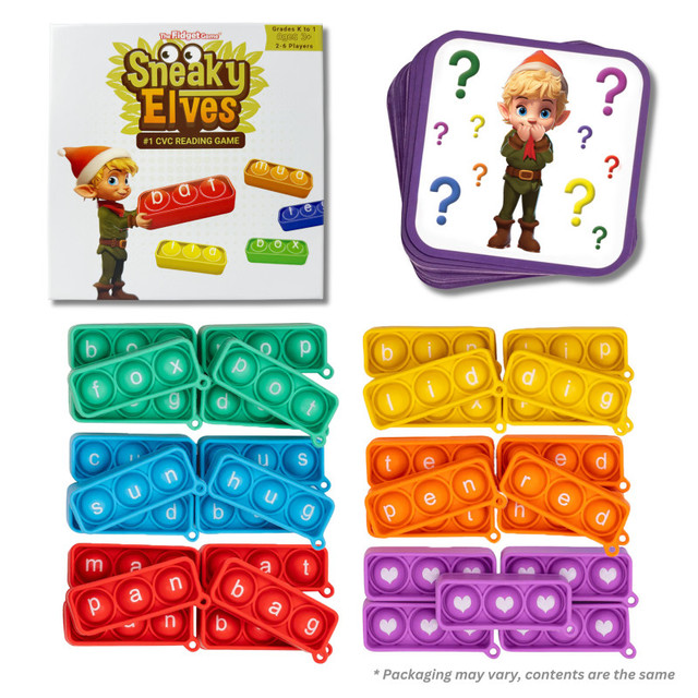 THE FIDGET GAME LTD The Fidget Game Sneaky Elves CVC Reading Game THE FIDGET GAME LTD The Fidget Game Sneaky Elves CVC Reading Game
