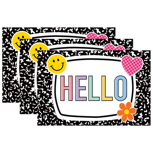 TEACHER CREATED RESOURCES Teacher Created Resources® Cool for School Hello Postcards, 30 Per Pack, 3 Packs