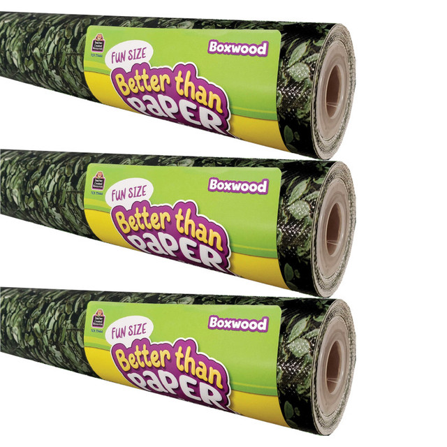 TEACHER CREATED RESOURCES Teacher Created Resources® Fun Size Better Than Paper® Bulletin Board Roll, 18" x 12', Boxwood, Pack of 3