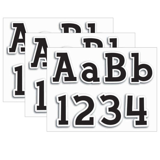 CREATIVE TEACHING PRESS Creative Teaching Press® Fancy Black 4" Designer Letters, 210 Per Pack, 3 Packs