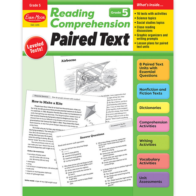 CARSON DELLOSA EDUCATION Evan-Moor Educational Publishers Reading Comprehension: Paired Text, Grade 5