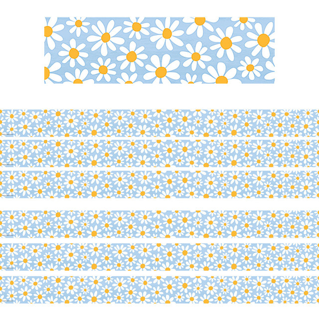 TEACHER CREATED RESOURCES Teacher Created Resources® Daisies Straight Border Trim, 35 Feet Per Pack, 6 Packs