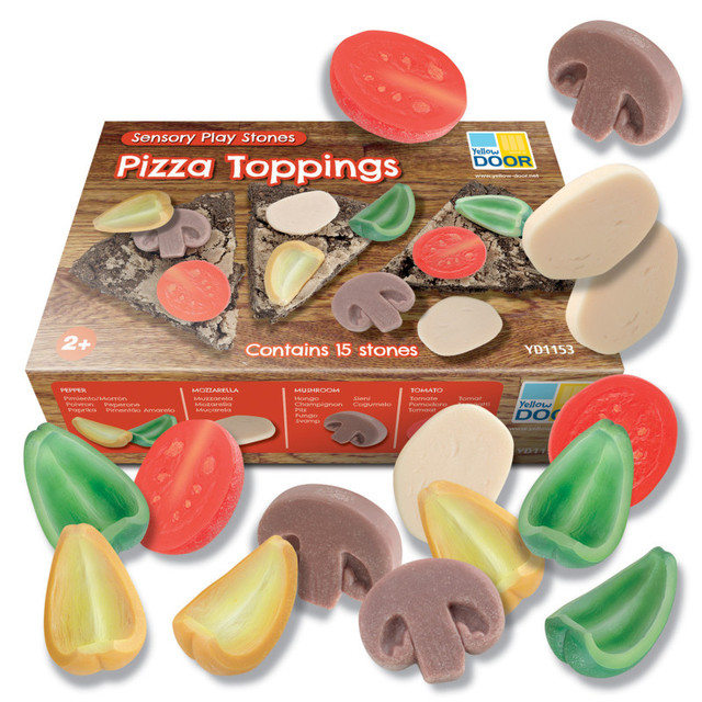 YELLOW DOOR US LLC Yellow Door Sensory Play Stones, Pizza Toppings