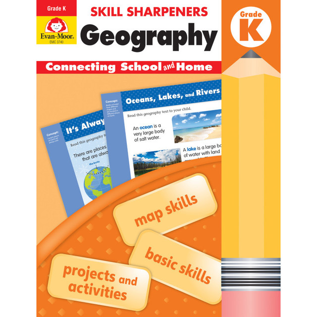 CARSON DELLOSA EDUCATION Evan-Moor Educational Publishers Skill Sharpeners: Geography, Grade K - Activity Book