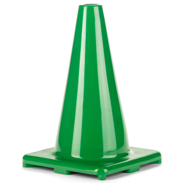 CHAMPION SPORTS Champion Sports Hi-Visibility Flexible Vinyl Cone, Weighted, 12", Green