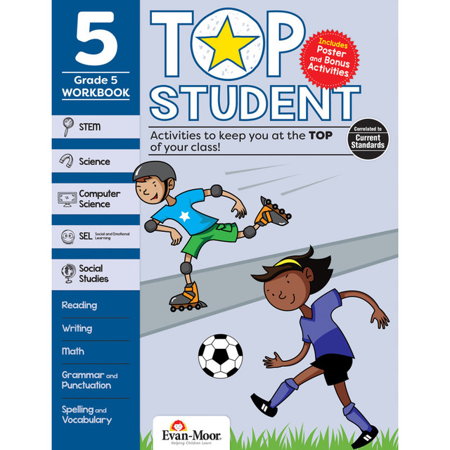 CARSON DELLOSA EDUCATION Evan-Moor Educational Publishers Top Student Activity Book, Grade 5