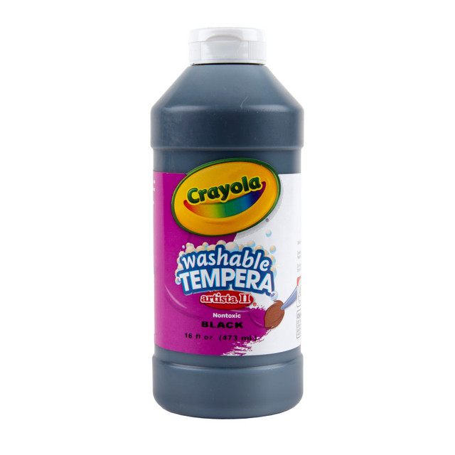 CRAYOLA LLC Crayola® Artista II® Washable Liquid Tempera Paint, Black, 16 oz.