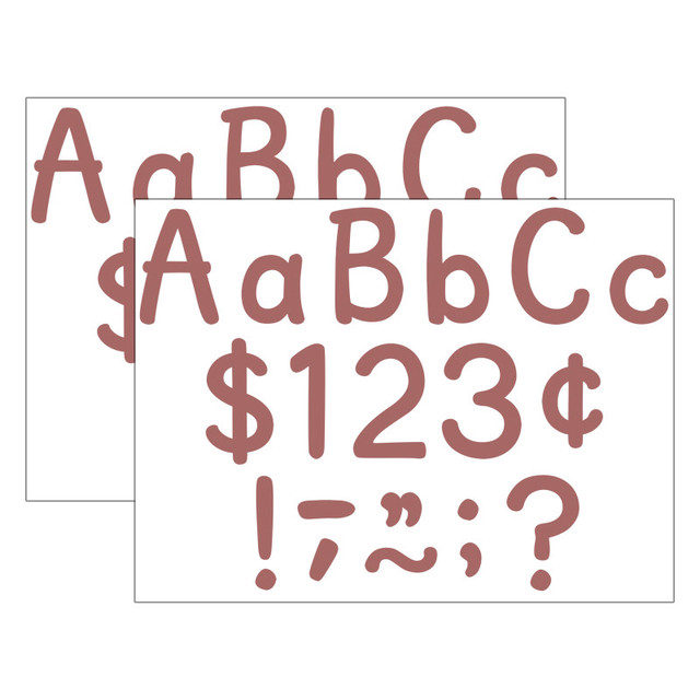 TEACHER CREATED RESOURCES Teacher Created Resources® Deep Rose 4" Modern Classic Letters Combo Pack, 257 Pieces Per Pack, 2 Packs