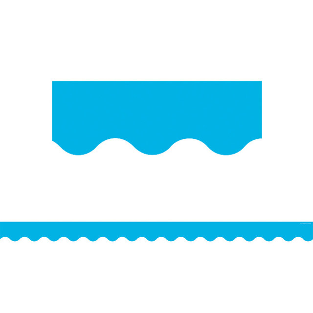 TEACHER CREATED RESOURCES Teacher Created Resources® Aqua Solid Scalloped Border Trim, 35 Feet