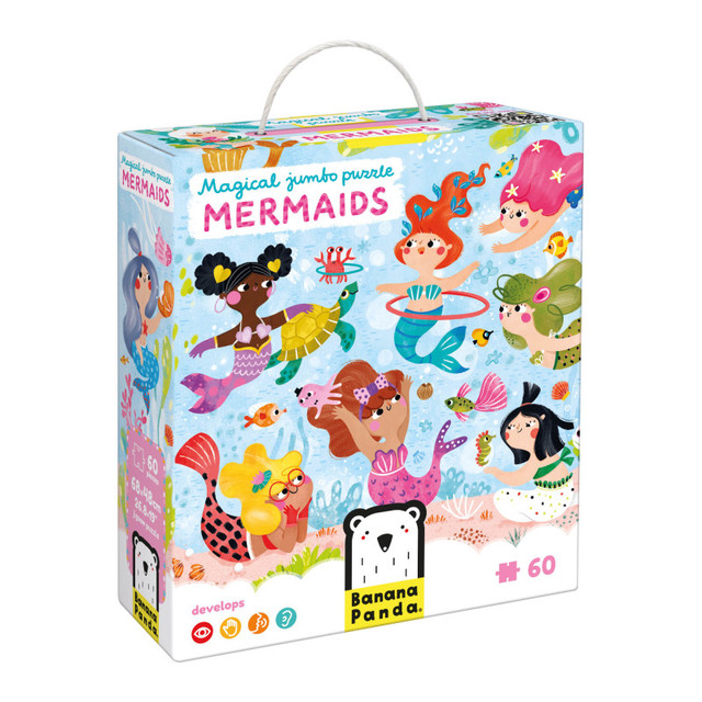 BANANA PANDA Banana Panda Magical Jumbo Puzzle Mermaids, Ages 4+