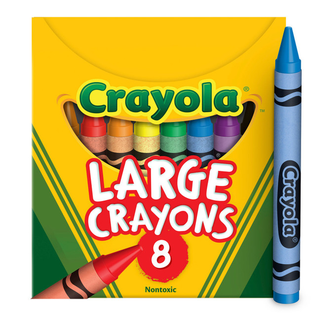 CRAYOLA LLC Crayola® Large Crayons, Tuck Box, 8 Count