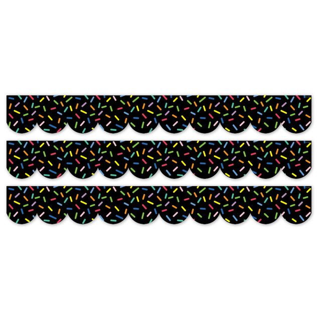 CREATIVE TEACHING PRESS Creative Teaching Press® Core Decor Sprinkles on Black EZ Border, Bulletin Board Border, 48 Feet Per Pack, 3 Packs