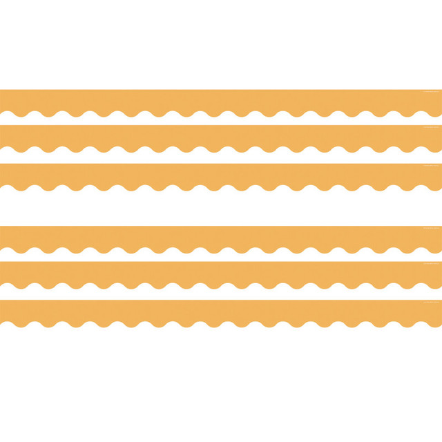 TEACHER CREATED RESOURCES Teacher Created Resources® Golden Sun Scalloped Border Trim, 35 Feet Per Pack, 6 Packs