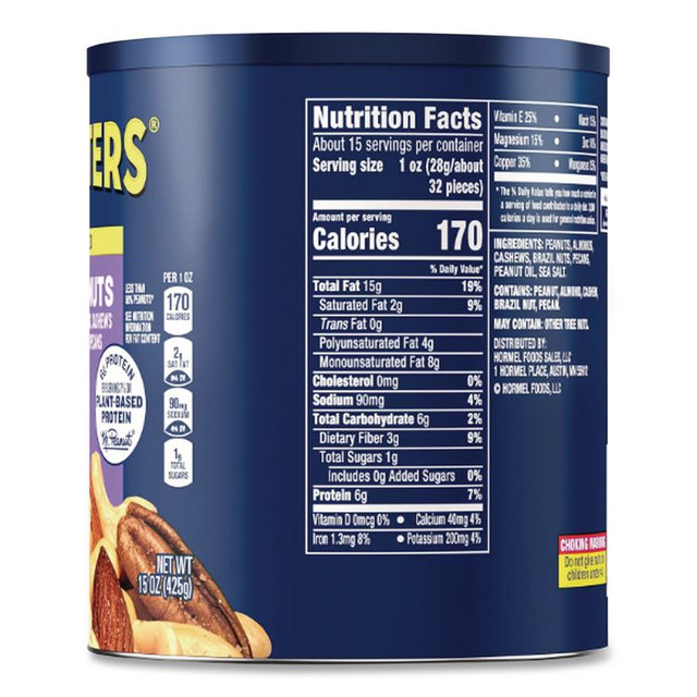 KRAFT FOODS, INC Planters® 01670 Mixed Nuts, 15 oz Can