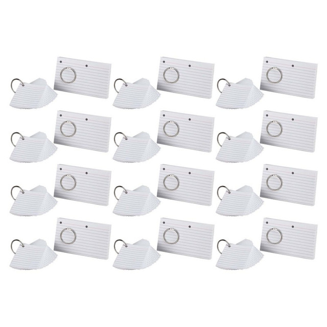 TOPS PRODUCTS Oxford® JustFlip-it!™ Punched & Perfed Study Cards, 3" x 5", 75 Per Pack, 12 Packs