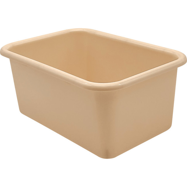 TEACHER CREATED RESOURCES Teacher Created Resources® Small Plastic Storage Bin, Light Brown