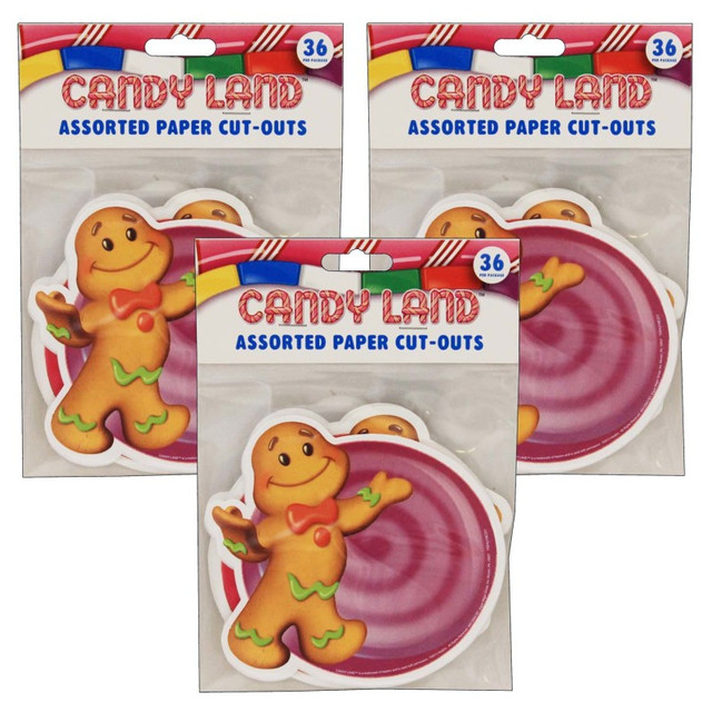 EUREKA Eureka® Candy Land™ Assorted Paper Cut Outs, 36 Per Pack, 3 Packs