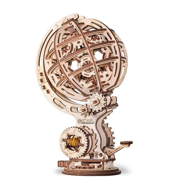 ARTVENTURE LLC EWA Eco-Wood-Art Kinetic Globe 3D Wooden STEM Construction Kit