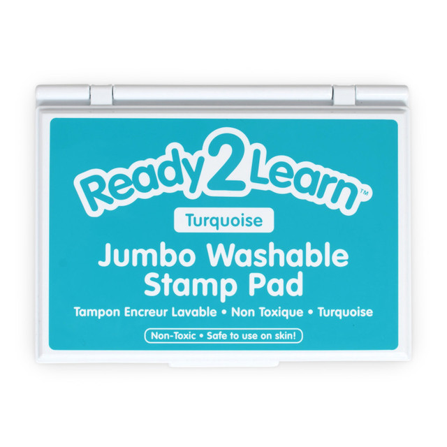 LEARNING ADVANTAGE READY 2 LEARN™ Jumbo Washable Stamp Pad - Turquoise - 6.2"L x 4.1"W
