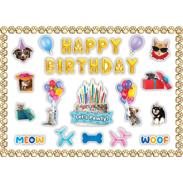 TEACHER CREATED RESOURCES Teacher Created Resources® Cats and Dogs Happy Birthday Create & Decorate Quick Kit, 95 Pieces