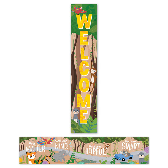 CREATIVE TEACHING PRESS Creative Teaching Press® Jungle Friends Welcome Banner, 8"W x 39"H