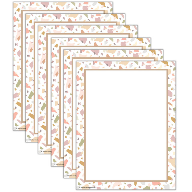 TEACHER CREATED RESOURCES Teacher Created Resources® Terrazzo Tones Computer Paper, 50 Sheets Per Pack, 6 Packs TEACHER CREATED RESOURCES Teacher Created Resources® Terrazzo Tones Computer Paper, 50 Sheets Per Pack, 6 Packs