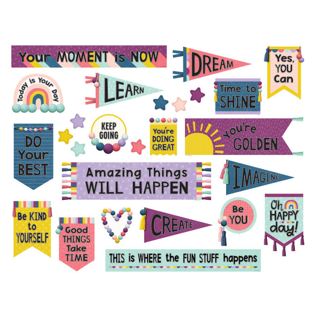 TEACHER CREATED RESOURCES Teacher Created Resources® Oh Happy Day Positive Mini Bulletin Board Set
