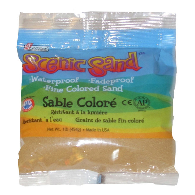 ACTIVA PRODUCTS ACTÍVA Scenic Sand™ Craft Colored Sand, Light Brown, 1 lb (454 g) Bag