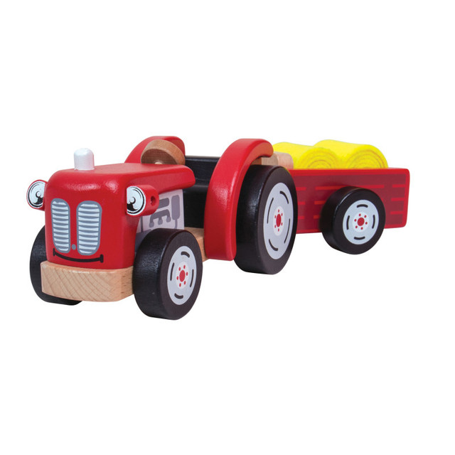 BIGJIGS TOYS Bigjigs® Toys Tractor and Trailer Playset BIGJIGS TOYS Bigjigs® Toys Tractor and Trailer Playset