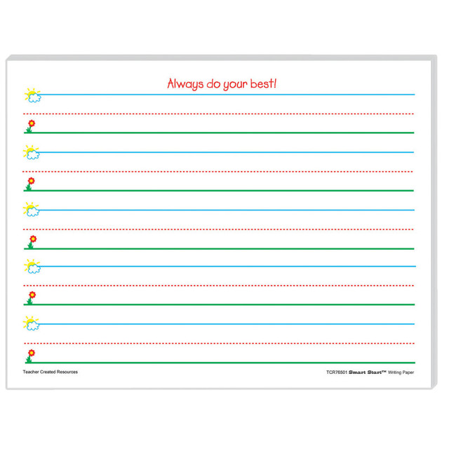TEACHER CREATED RESOURCES Teacher Created Resources® Smart Start K-1 Writing Paper: 100 Sheets
