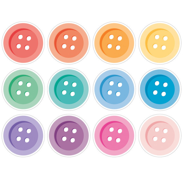 CARSON DELLOSA EDUCATION Carson Dellosa Education Crafty and Cool Buttons Cutouts, Pack of 36