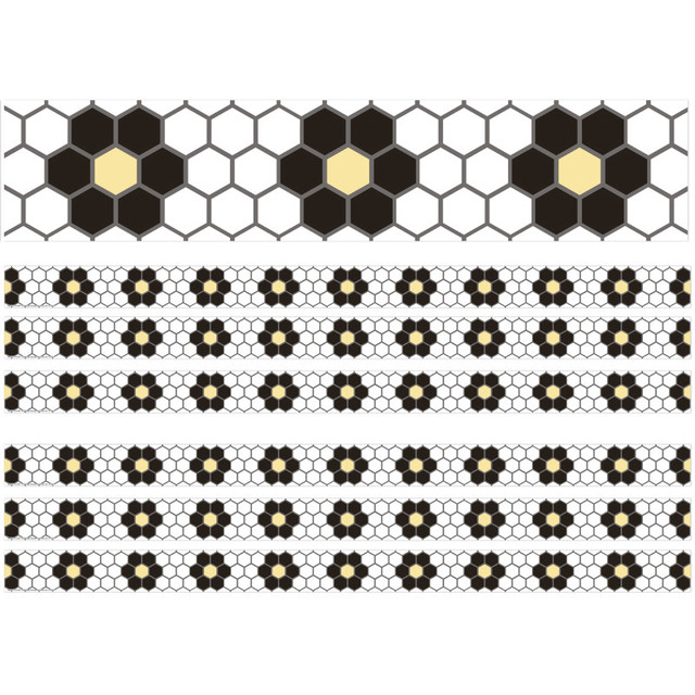 EUREKA Eureka® The Hive Floral Mosaic Deco Trim®, 37 Feet Per Pack, 6 Packs